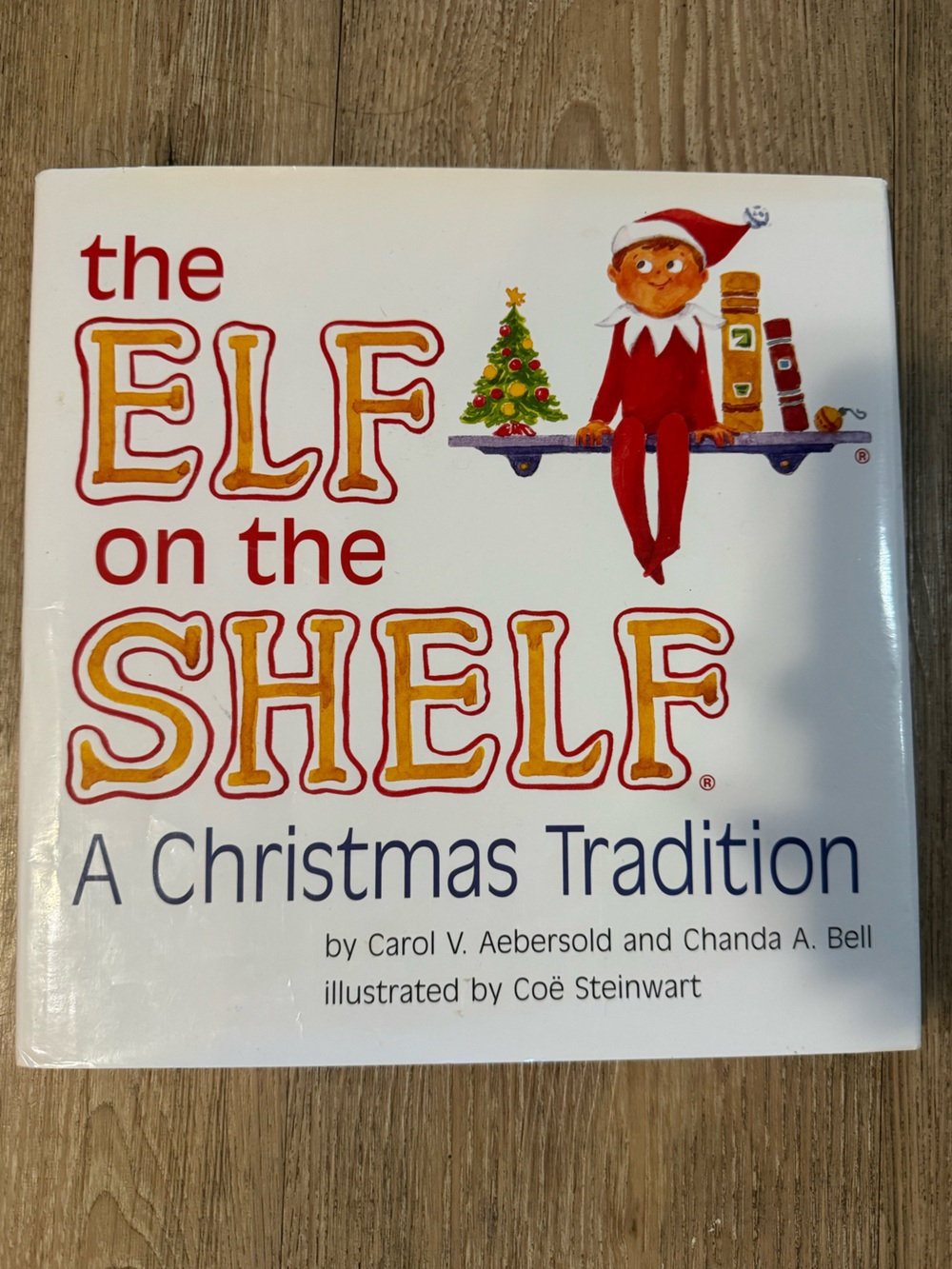Elf on the Shelf A Christmas Tradition book - White Cover
